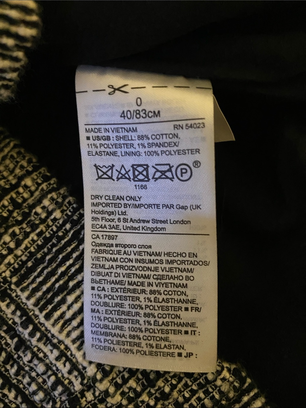 Banana Republic Black and White Plaid Pencil Skirt, thick skirt - Picture 6 of 7